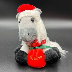 Breyer Kris Plush Holiday Christmas Horse Pony With Santa Hat & Red Bag Stuffed